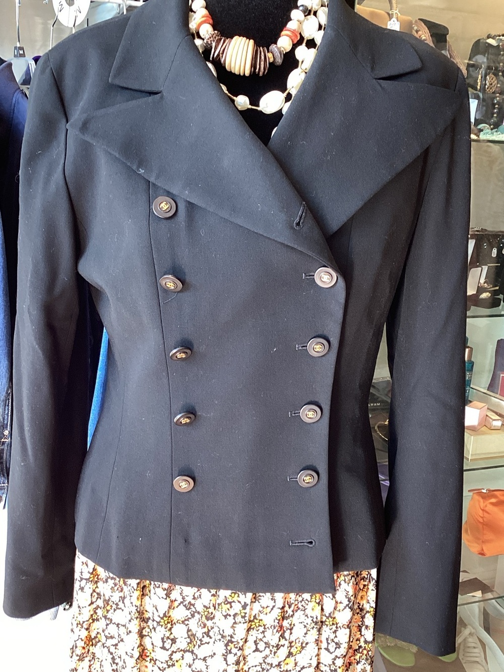 CHANEL Black Double-Breasted Women’s Blazer Jacket